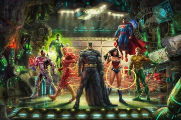 Artworks in 150 Subjects Painting - THE JUSTICE LEAGUE Hollywood Movie TK Disney